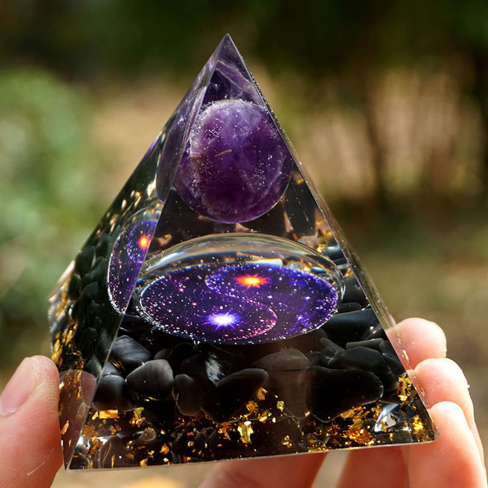 Amazon.co.jp: 天然水晶 オルゴナイト ピラミッド クリスタル ストーン
